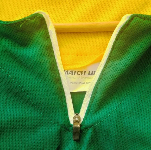 Oakland A's Athletics Vintage Jersey Mens Size XL Match Up Green Yellow - Picture 6 of 11